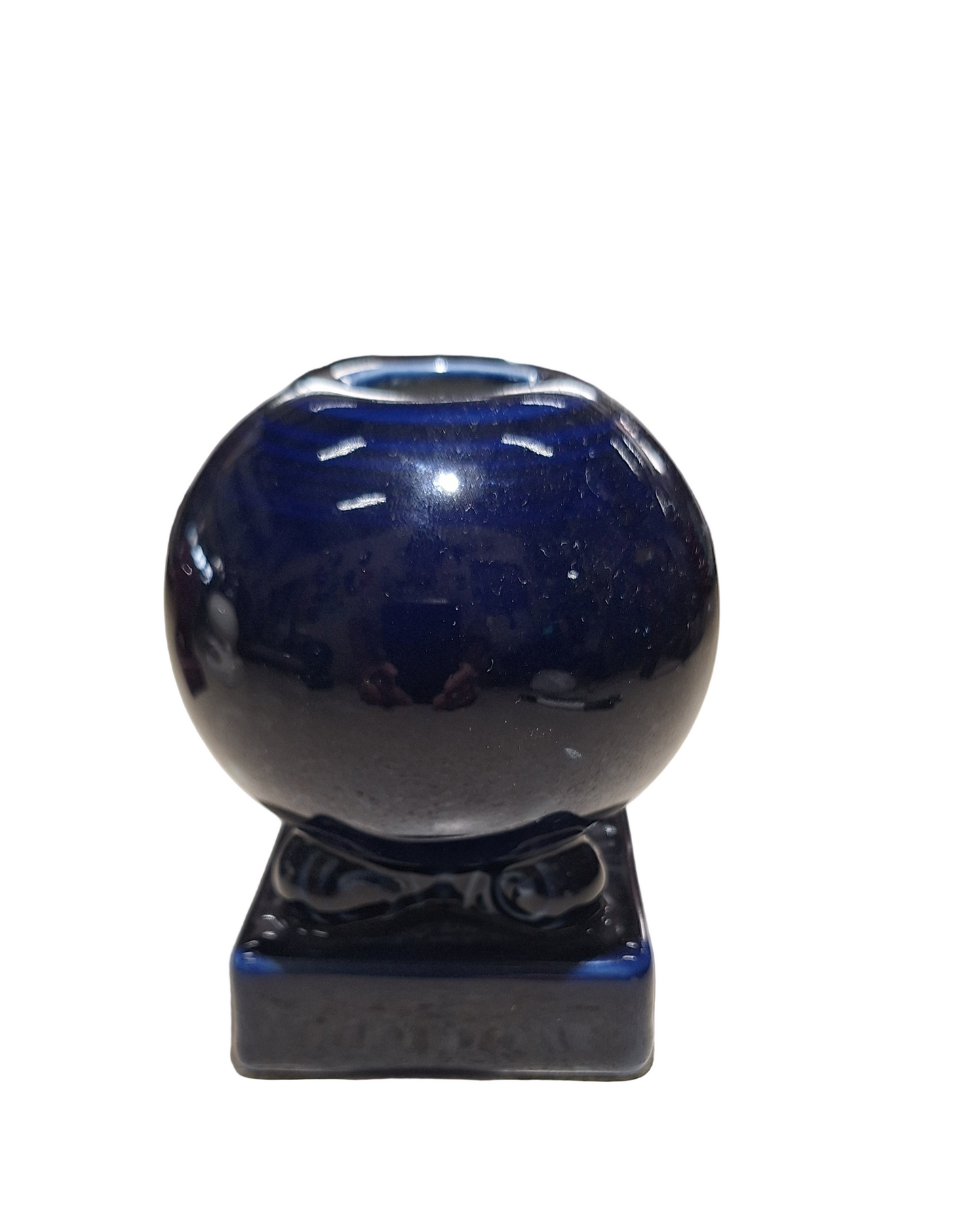 Fiesta Cobalt bulb candle holder Height 3 5/8 in