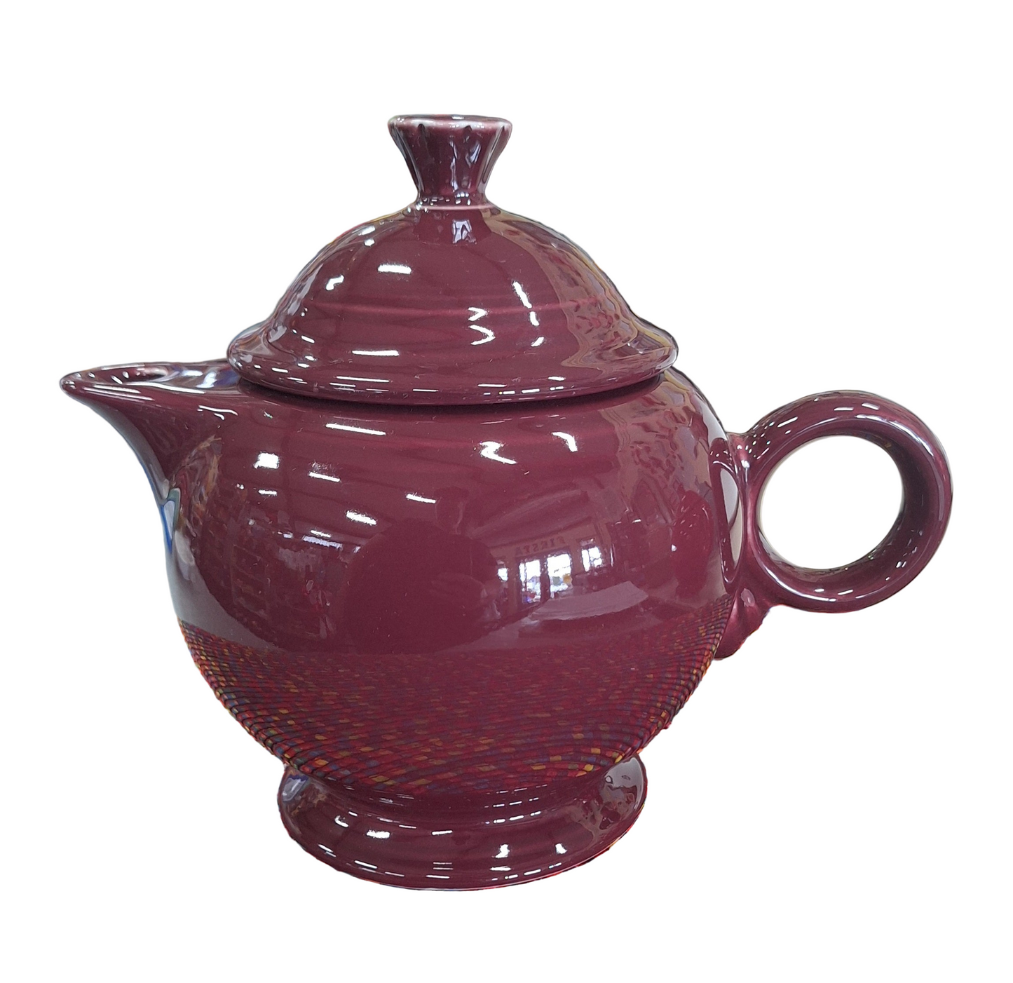 Fiesta Claret Large Covered Teapot Holds 44 oz