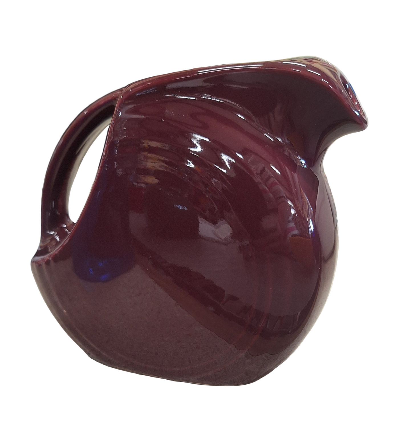 Fiesta Claret Small Disk Pitcher Holds 28 oz.
