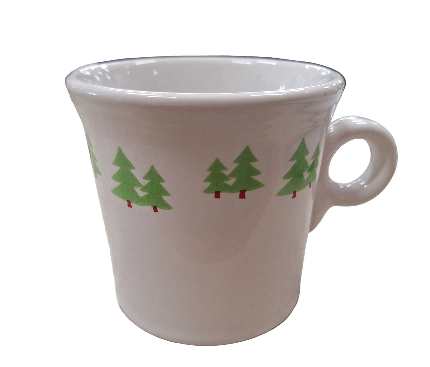 Fiesta Holiday Classic Ring Handle Mug with Green Christmas trees