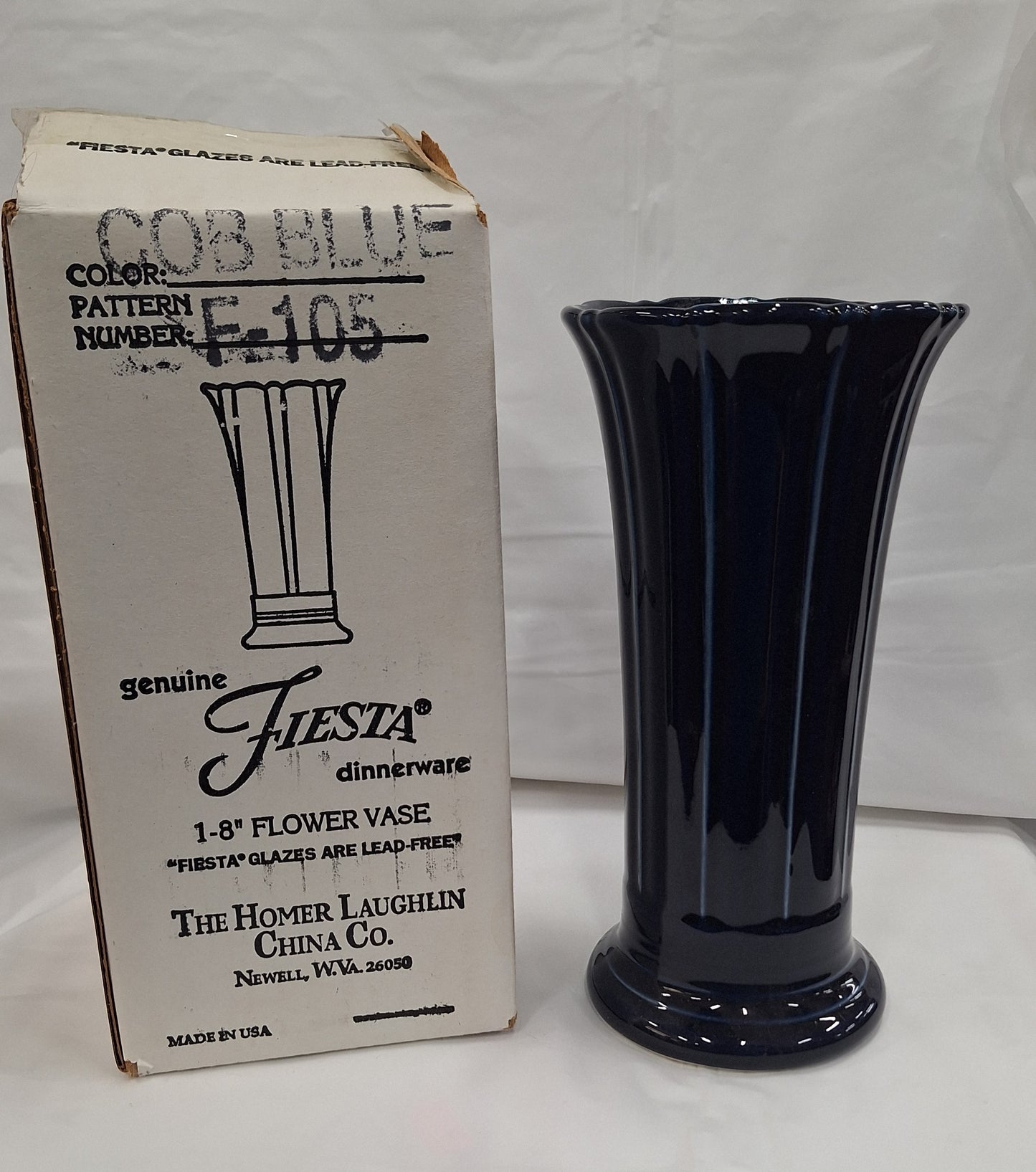 Fiesta Cobalt Blue 8 inch Vase