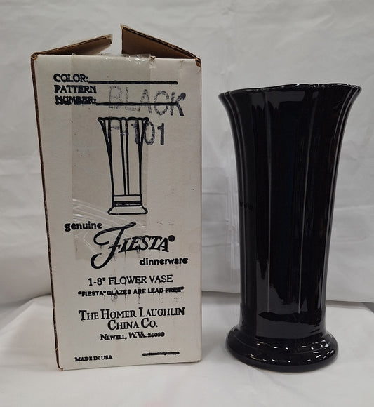 Fiesta Black 8 inch Vase
