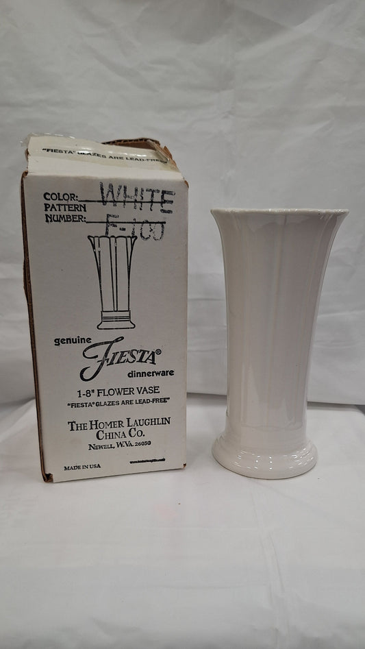 Fiesta White 8 inch Vase