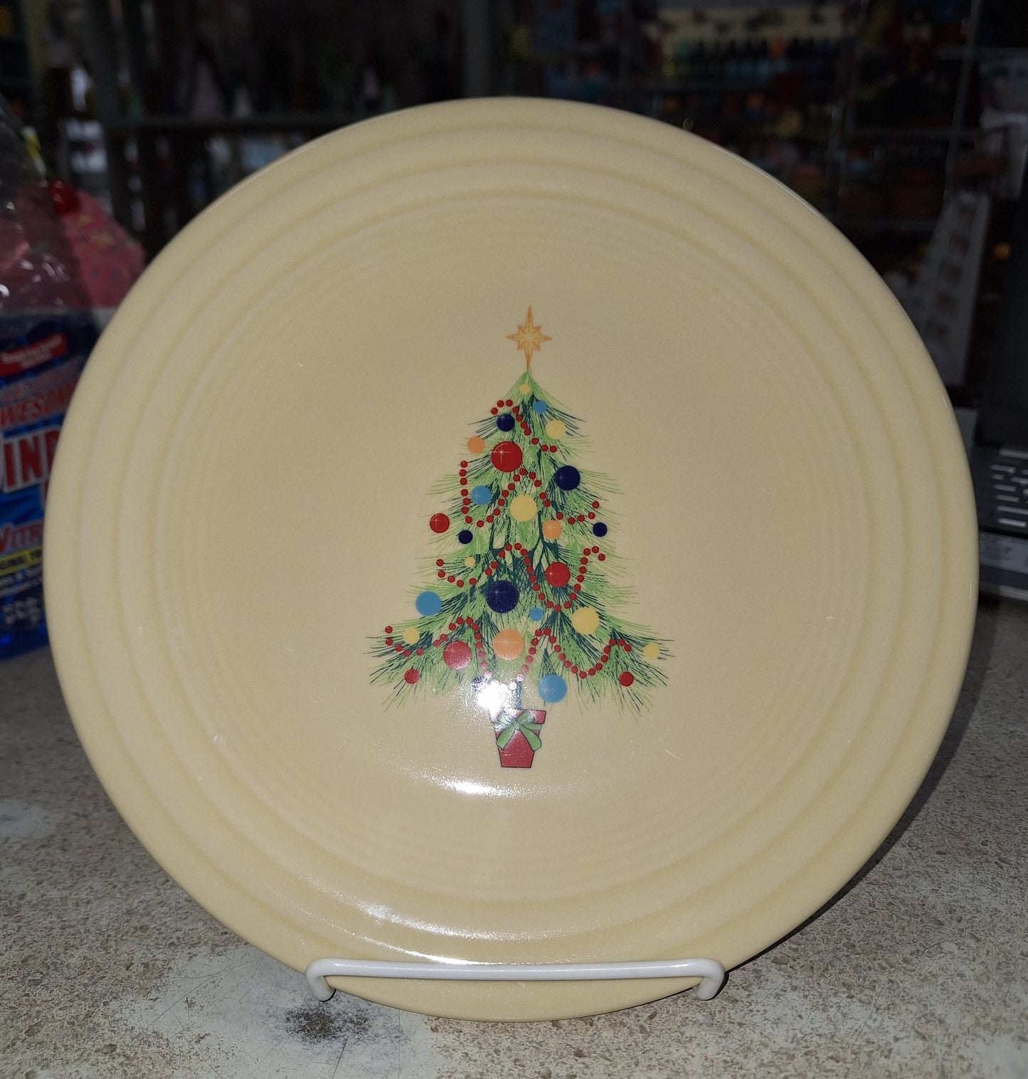 Fiesta Ivory Christmas tree Classic Rim 9 in Luncheon Plate