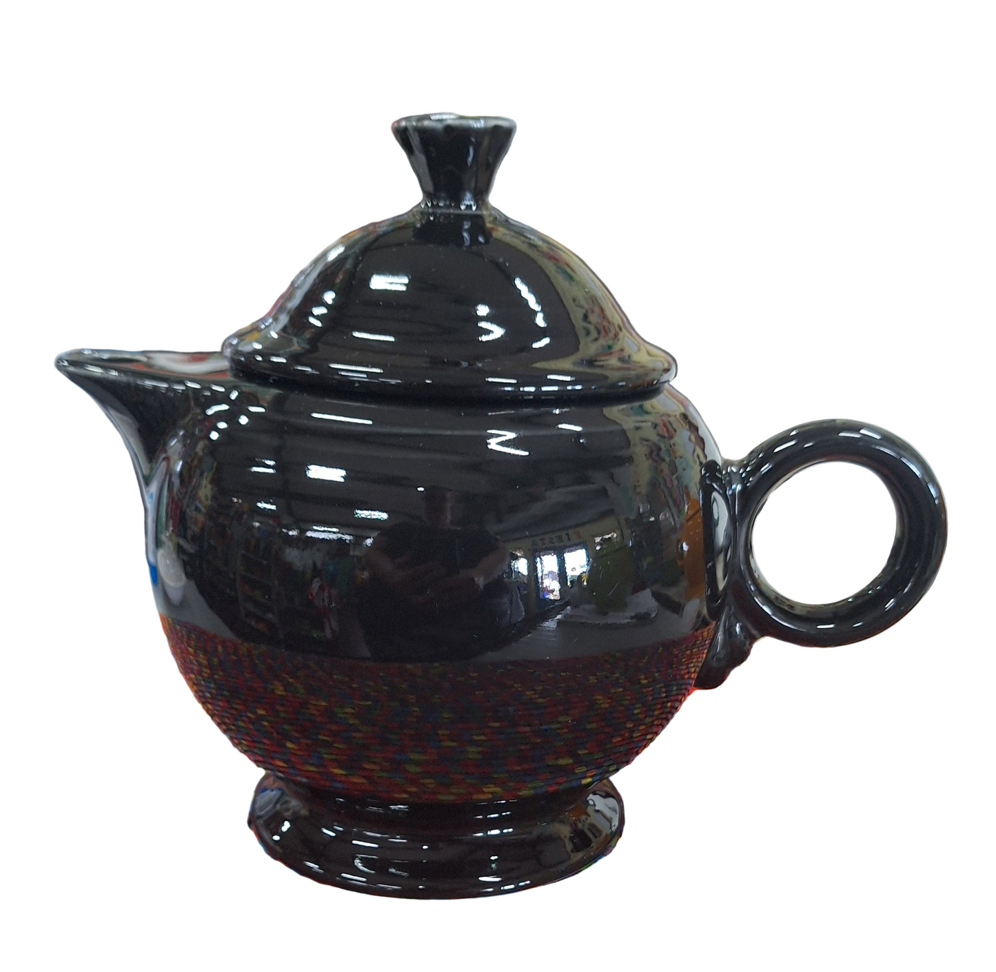 Fiesta Black Large Covered Teapot Holds 44 oz.