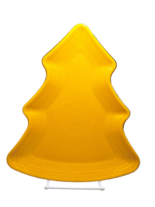 Fiesta Butterscotch Christmas Tree shaped plate