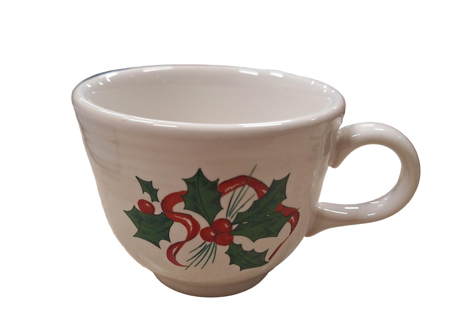 Fiesta Christmas Holly & Ribbon Teacup by Homer Laughlin