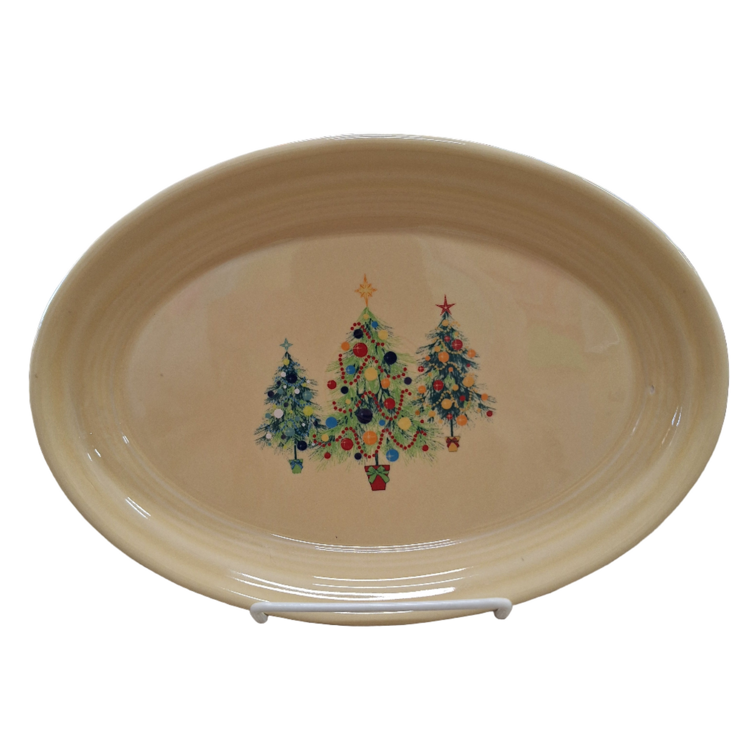 Fiesta Ivory Christmas Tree Oval Platter 9.5 in