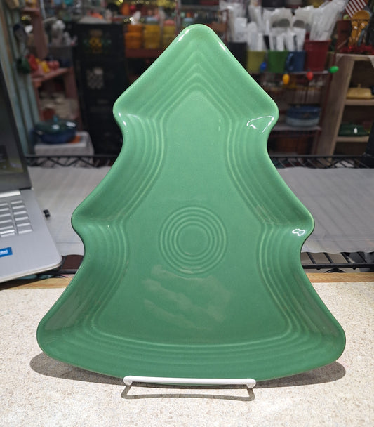 Fiesta Jade Christmas Tree shaped plate