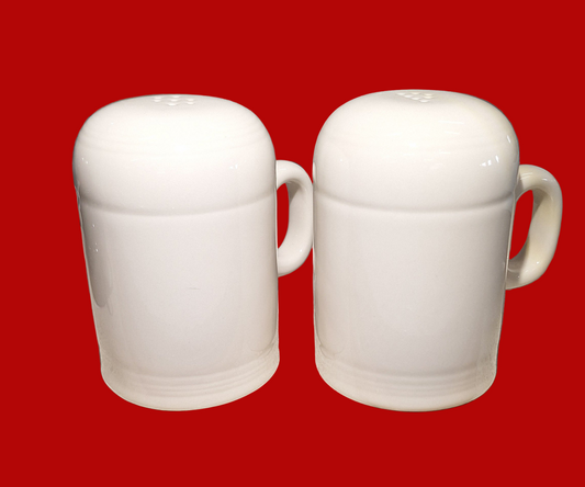 Linen 4 5/8 inch Range top Large Salt and Pepper shaker Set