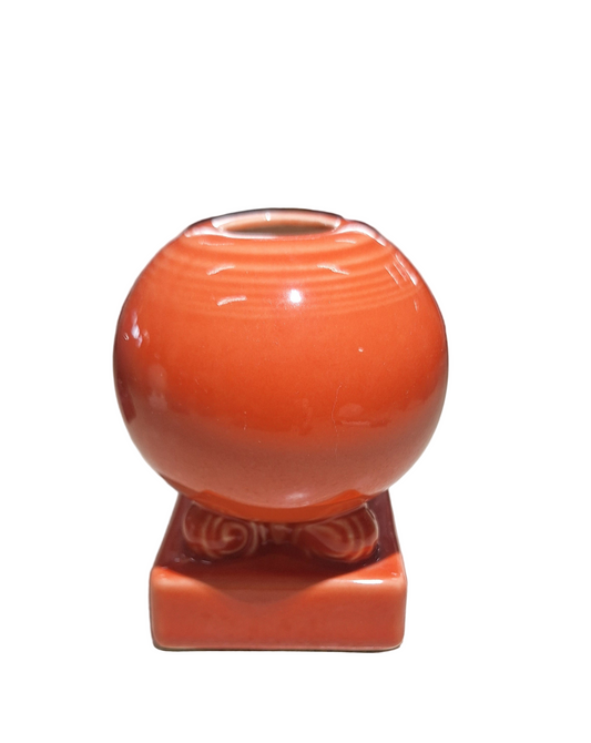 Fiesta Persimmon bulb candle holder Height 3 5/8 in