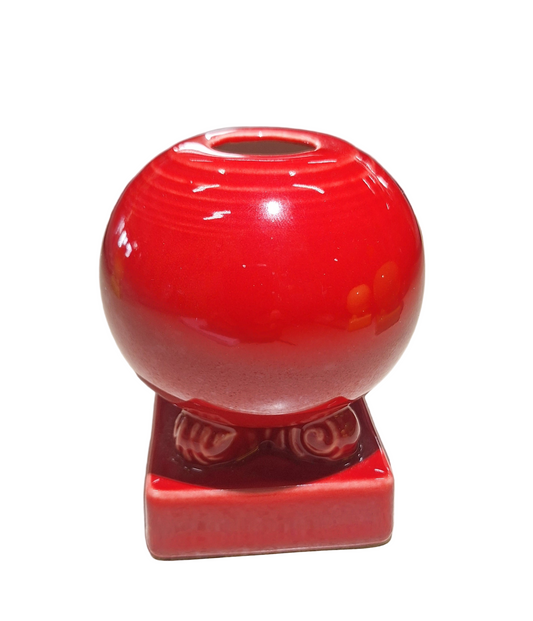 Fiesta Scarlet bulb candle holder Height 3 5/8 in