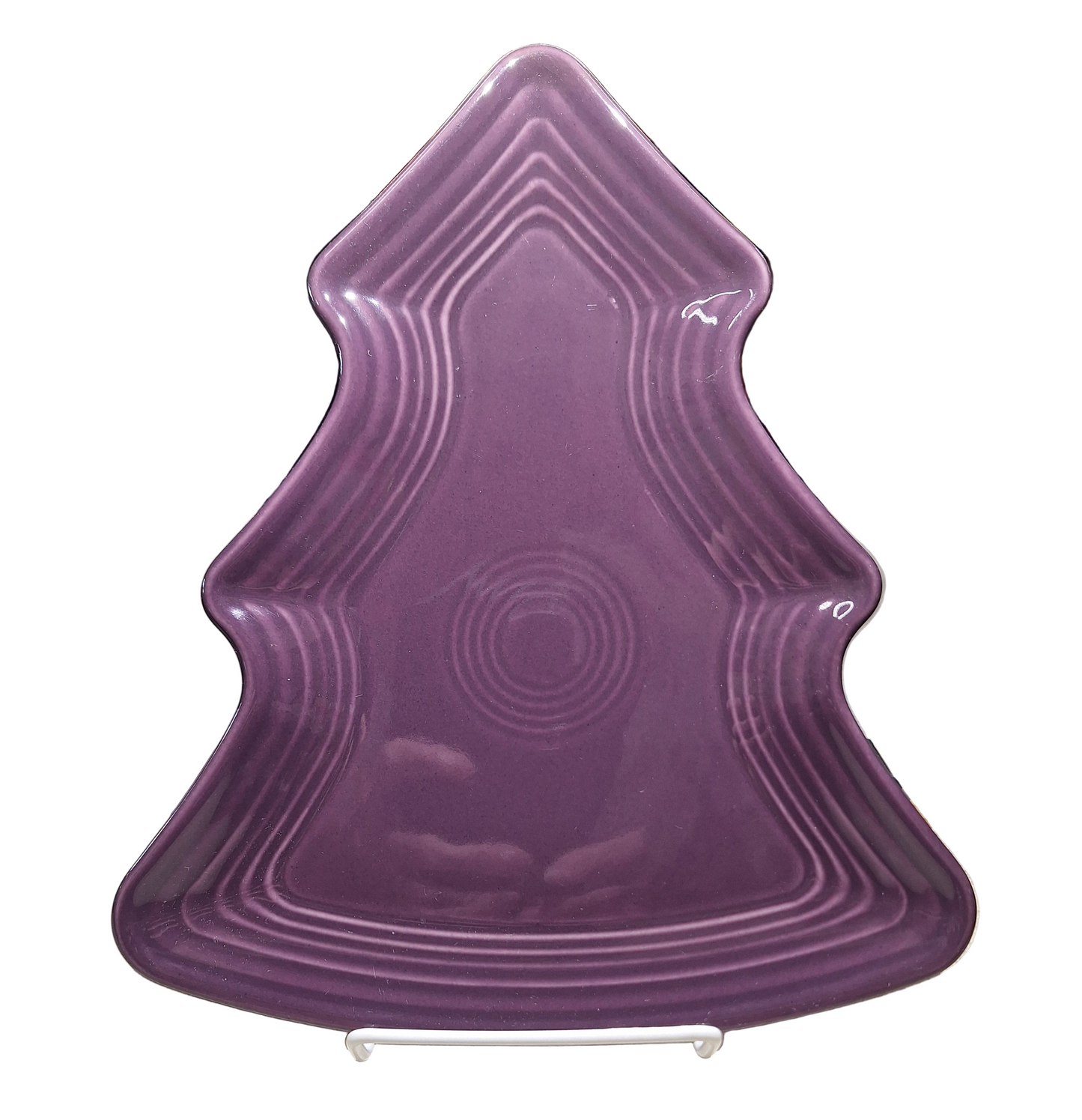 Fiesta Mulberry Christmas Tree shaped plate