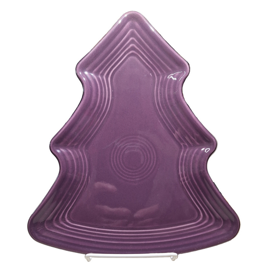 Fiesta Mulberry Christmas Tree shaped plate